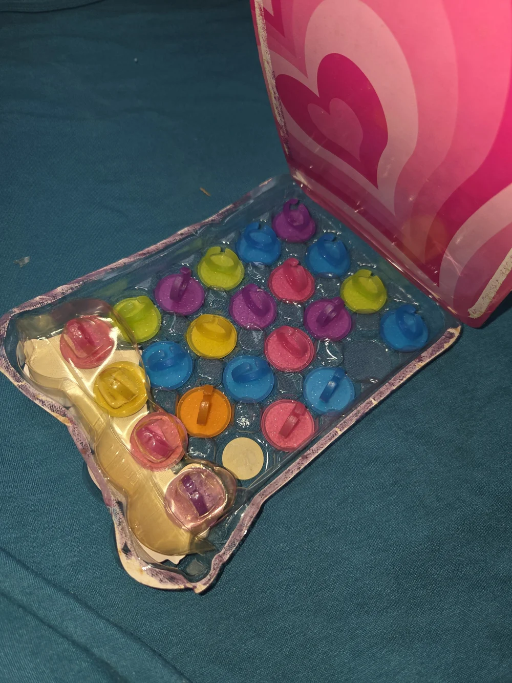 Vintage Lisa Frank Valentines Sticker Rings